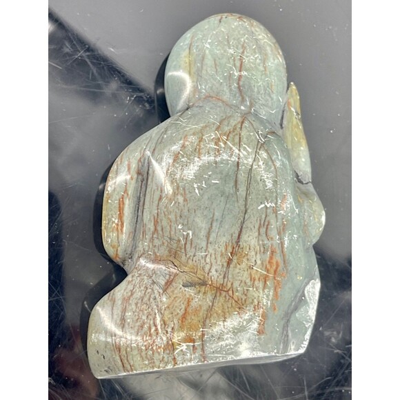 Abbott Vintage Inuit Eskimo Signed Figurine From Canada Hand  Vintage Eskimo Inuit Art Hand Carved Canadian Tribal Stone 350 grams 4.5\